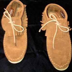 Minnetonka Moccasins brown fringed